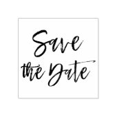 Elegantes SkriptWedding Save the Date Gummistempel (Prägung)