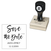 Elegantes SkriptWedding Save the Date Gummistempel (Stempel)