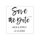 Elegantes SkriptWedding Save the Date Gummistempel (Prägung)
