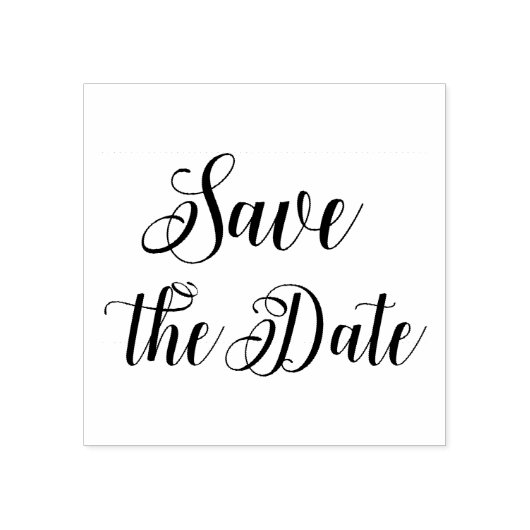 Elegantes SkriptWedding Save the Date Gummistempel (Prägung)