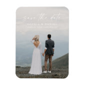 Elegantes SkriptWedding Save the Date Magnet (Vertikal)
