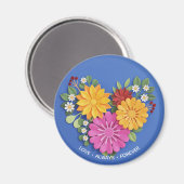 Elegantes skulpiertes Herz Magnet (Vorderseite/Rückseite)