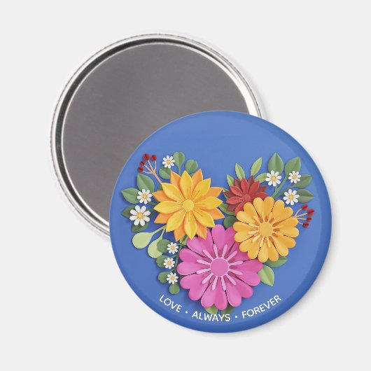 Elegantes skulpiertes Herz Magnet (Vorderseite/Rückseite)