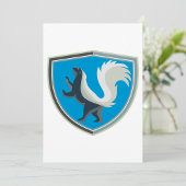 Elegantes Skunk Emblem Wildlife Inspiriert Wappen Einladung