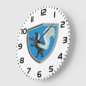 Elegantes Skunk Emblem Wildlife Inspiriert Wappen Große Wanduhr (Winkel)