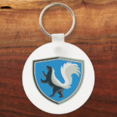 Elegantes Skunk Emblem Wildlife Inspiriert Wappen Schlüsselanhänger (Vorderseite)