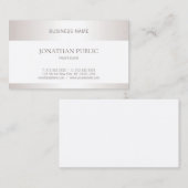 Elegantes Sleek Berufliches Schlichtes Design Silv Visitenkarte (Vorne/Hinten)
