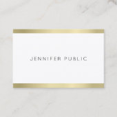Elegantes Sleek Design Berufliches Schlichtes Gold Visitenkarte (Vorderseite)
