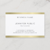 Elegantes Sleek Design Berufliches Schlichtes Gold Visitenkarte (Rückseite)