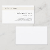 Elegantes Sleek Design Moderne Eleganz Schlicht Tr Visitenkarte (Vorne/Hinten)