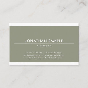 Elegantes Sleek Design Modernes, Schlichtes Luxus- Visitenkarte