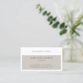 Elegantes Sleek Graphic Design Modernes Schlicht L Visitenkarte (Stehend Vorderseite)