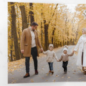 Elegantes Sleek Green/Gold Modernes Deko Style Fot Dreifach Gefaltete Karte (Innen Erste Seite)