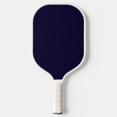 Elegantes Slogan Navy Blue & White | Modernes Mono Pickleball Schläger (Rückseite)
