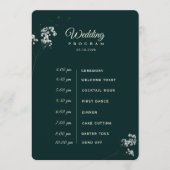 Elegantes Smaragdgrün Baby's Breath Hochzeit Programm (Vorderseite)