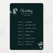 Elegantes Smaragdgrün Baby's Breath Hochzeit Programm