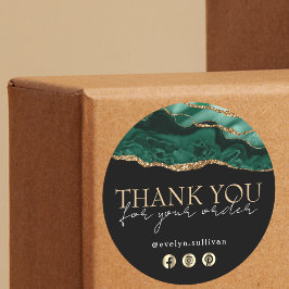 Elegantes smaragdgrünes Age danke Ihnen Aufkleber