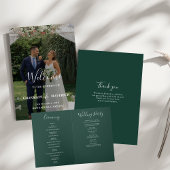 Elegantes Smaragdgrünes Foto eingeklappt Programm