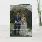 Elegantes Smaragdgrünes Foto eingeklappt Programm (Vorderseite)