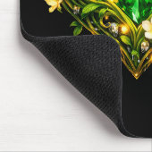 Elegantes Smaragdgrünes Herz Luxus-Maus Mousepad (Ecke)