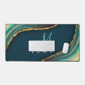 Elegantes smaragdgrünes Imitat Schreibtischunterlage (Tastatur & Maus)