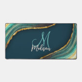 Elegantes smaragdgrünes Imitat Schreibtischunterlage (Vorderseite)