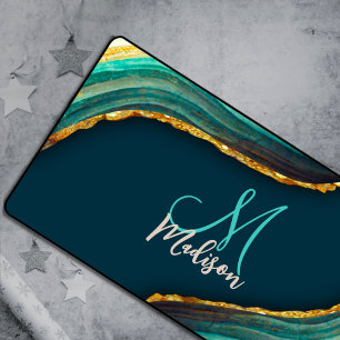 Elegantes smaragdgrünes Imitat Schreibtischunterlage