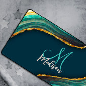 Elegantes smaragdgrünes Imitat Schreibtischunterlage