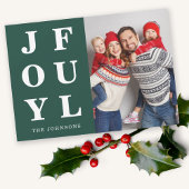 Elegantes Smarald Green Joyful Foto Weihnachten