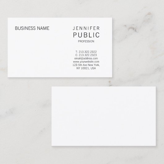 Elegantes Smart Design Minimalistisch Moderne Tren Visitenkarte (Vorne/Hinten)