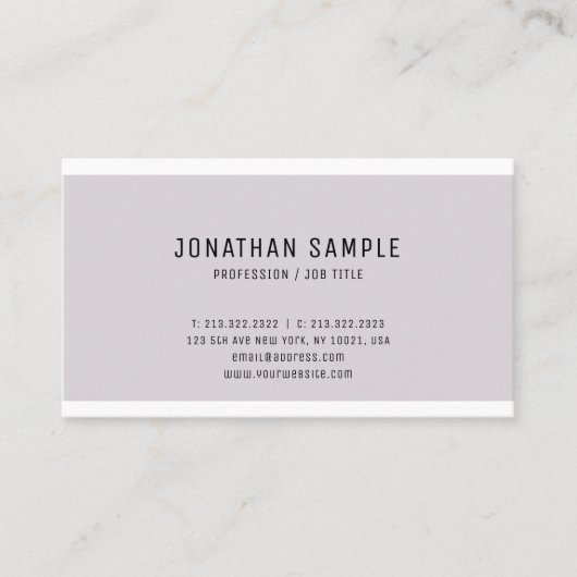 Elegantes Smart Design Modernes, Schlichtes Berufl Visitenkarte (Vorderseite)