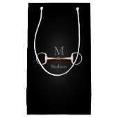 Elegantes Snaffle-Bit Mit Monogramm, benutzerdefin Kleine Geschenktüte (Vorderseite)
