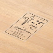 Elegantes Snowdrops 21. Geburtstag Party Acryleinladungen (Ablage )