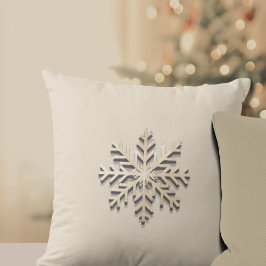 Elegantes Snowflake Accent Pillow Kissen
