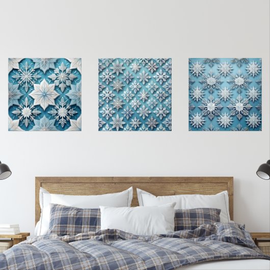 Elegantes Snowflake Art Set (Schlafzimmer)
