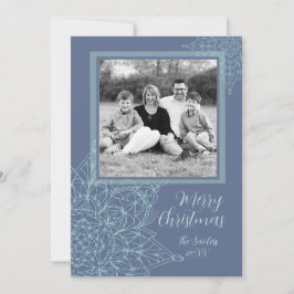 Elegantes Snowflake Design mit Foto Feiertagskarte