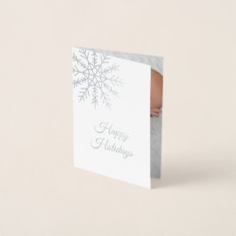 Elegantes Snowflake Foto Folienkarte