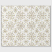 Elegantes Snowflake Holiday Weihnachtswrapping Pap Geschenkpapier (Flach)