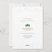 Elegantes Snowflake-Jahresgrüße Feiertagskarte (Rückseite)