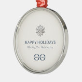 Elegantes Snowflake Logo Metal Holiday Ornament (Links)