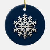Elegantes Snowflake Logo Ornament (Vorne)