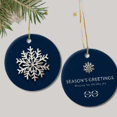Elegantes Snowflake Logo Ornament