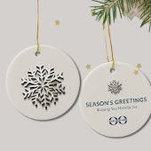 Elegantes Snowflake Logo Ornament