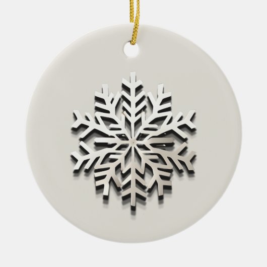 Elegantes Snowflake Logo Ornament (Vorne)