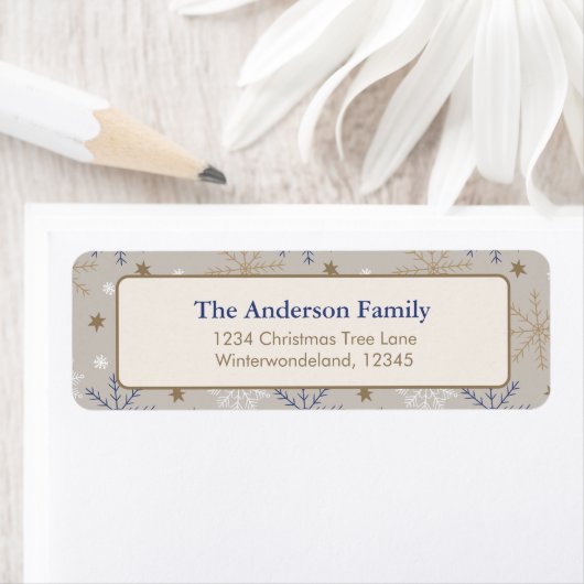 Elegantes Snowflake-Muster Beige (Insitu)