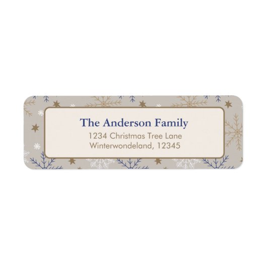 Elegantes Snowflake-Muster Beige (Vorne)