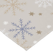 Elegantes Snowflake-Muster Beige Kurzer Tischläufer (Ecke)