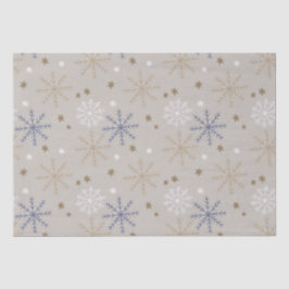 Elegantes Snowflake-Muster Beige Seidenpapier