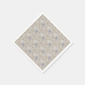 Elegantes Snowflake-Muster Beige Serviette (Ecke)