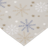 Elegantes Snowflake-Muster Beige Tischdecke (Schrägansicht)